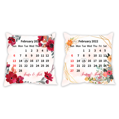 2 pcs Personalised Couple Pillow Case Engrave Photo Pillow Cover Sweet Gift For Her Him-Jessemade AU