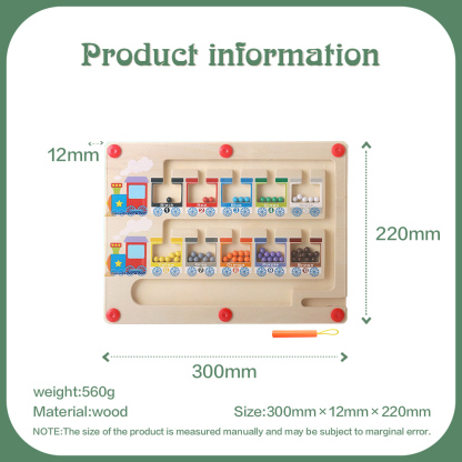 Magnet Maze Train Toy Wooden Magnetic Counting Board Set With Math Pen Number & Colour Maze Game Educational Toy Gift for Kids-Jessemade AU