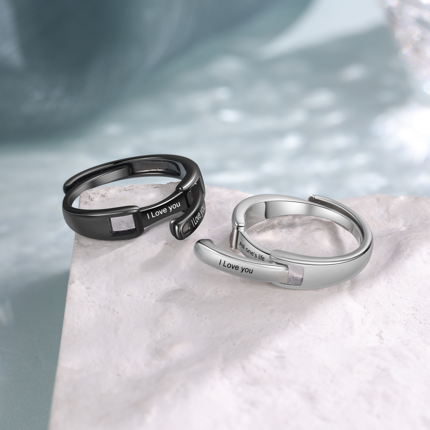Couple Ring Personalised Matching Rings Gift for Couple-Jessemade AU