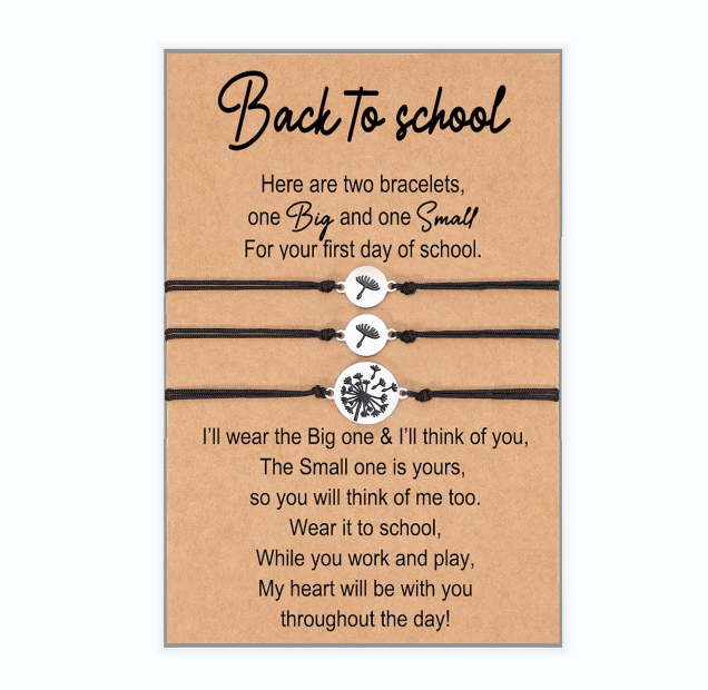 3 Pcs Dandelion Adjustable String Bracelet Mother Daughter Bracelet Back to School Gifts for Her-Jessemade AU