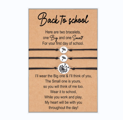 3 Pcs Dandelion Adjustable String Bracelet Mother Daughter Bracelet Back to School Gifts for Her-Jessemade AU