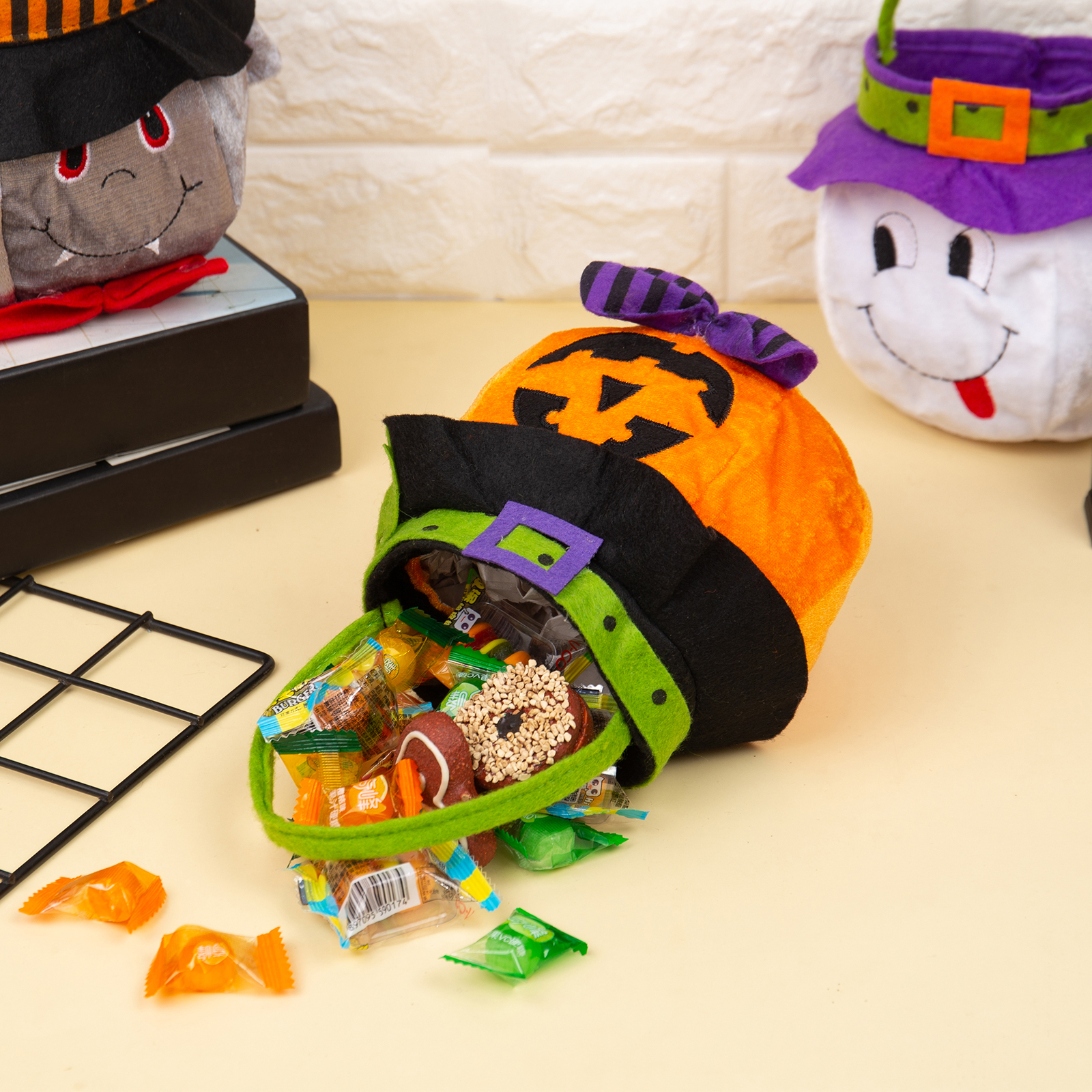 Personalised Halloween Tote Bags with Name Halloween Trick or Treat Candy Bags for Kids-Jessemade AU