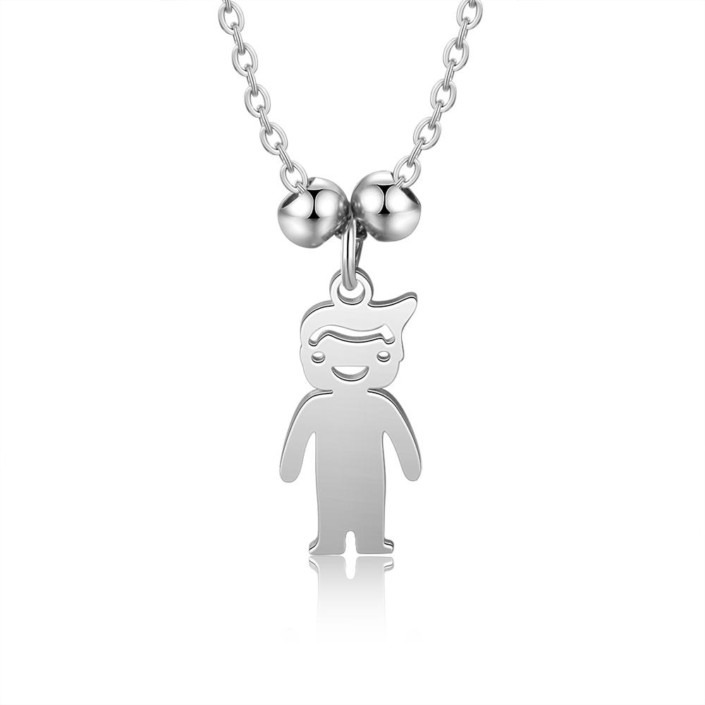 Personalised Kids Charm Necklace Engraved Names Gifts for Mother-Jessemade AU