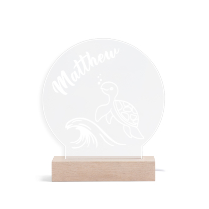 Turtle Night Light Personalised Name LED Lamp Custom Animal Night Light Gifts For Kids-Jessemade AU