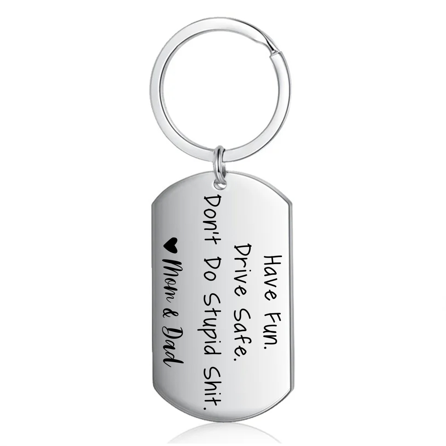 Drive Safe Don’t Do Stupid From Mom/Mum/Dad Funny Keychain for Kids-Jessemade AU