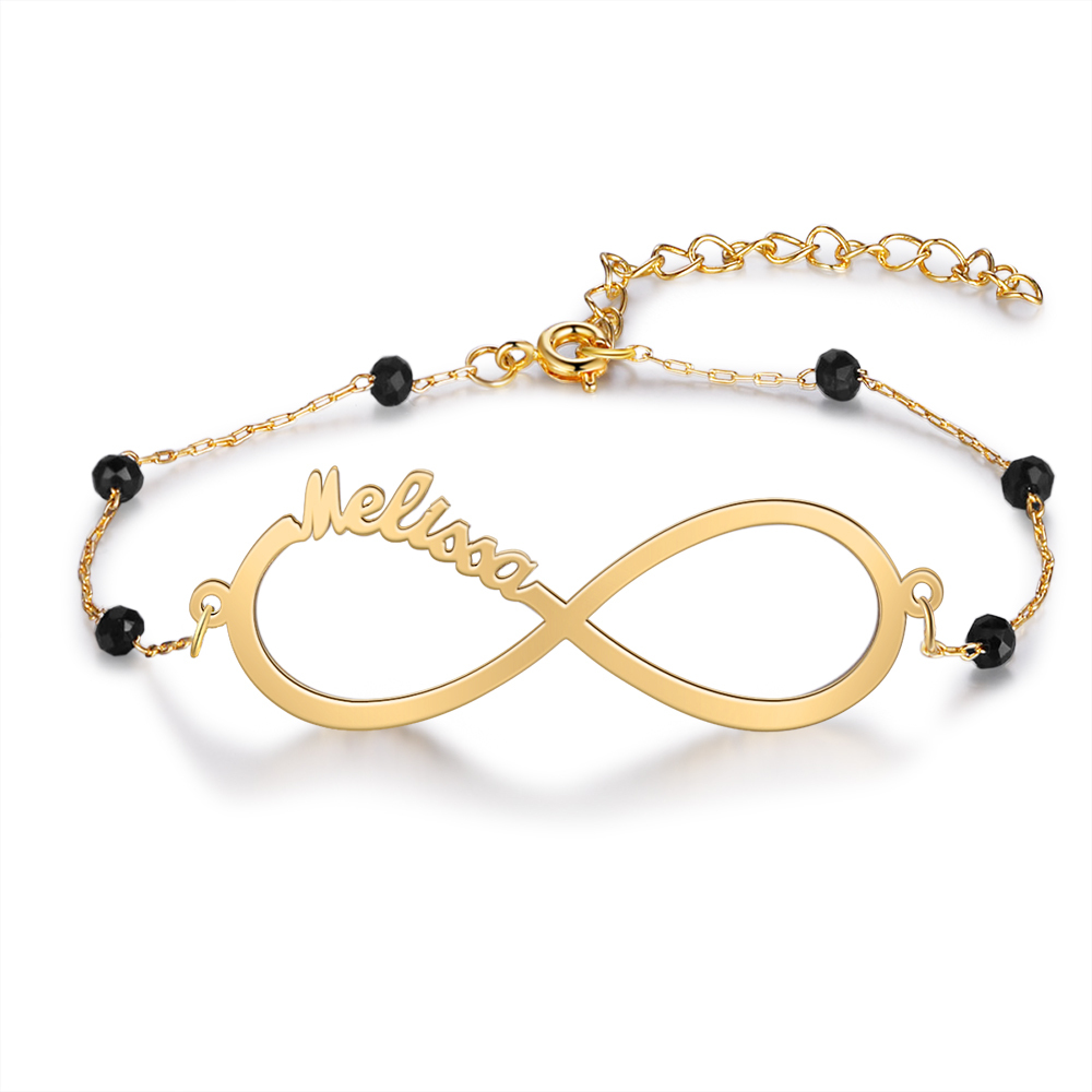 Personalised Infinity Bracelet Custom 1 Name Bracelet Gift For Women-Jessemade AU