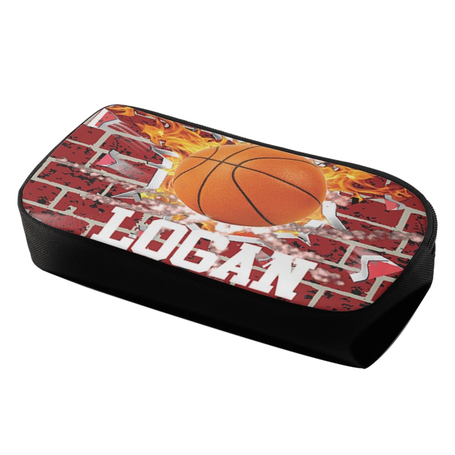 Personalised  Name Pencil Case Basketball Pattern Pen Bag Zipper Back to School Gifts for Student-Jessemade AU