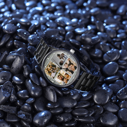 Personalised Photo Watch Custom 4 Photos Mechanical Watch Gifts for Him-Jessemade AU