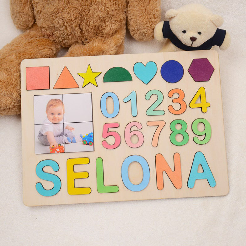 Personalised Kid's Wooden Name Alphabet Puzzle Toy for Toddlers Early Learning Child Toy-Jessemade AU