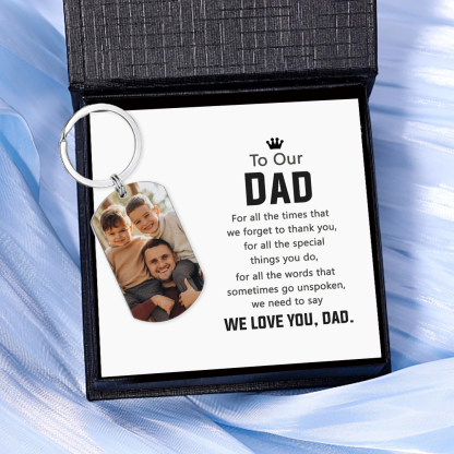 Dad Fist Bump Personalised Photo Keychain Engrave 2 Names Father's Day Gifts-Jessemade AU