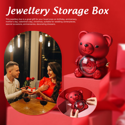 Bear Exquisite Gift Box Red Pink Rose Gift Packaging-Jessemade AU