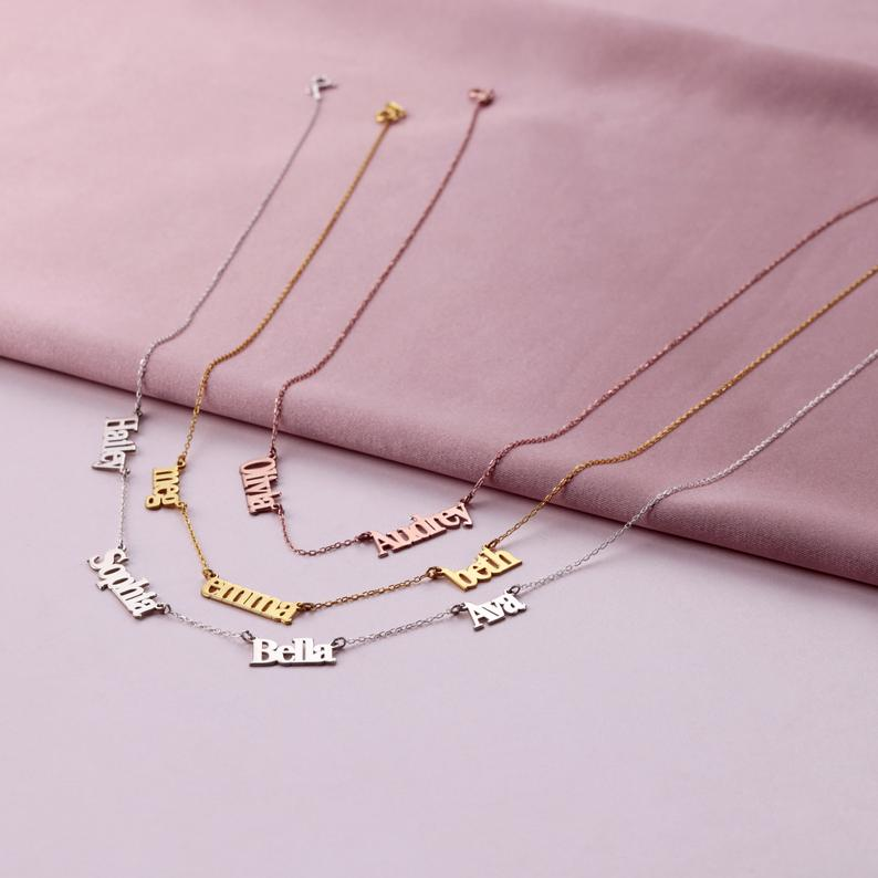 Personalised Necklace Custom 3 Names Necklace Gift For Women-Jessemade AU