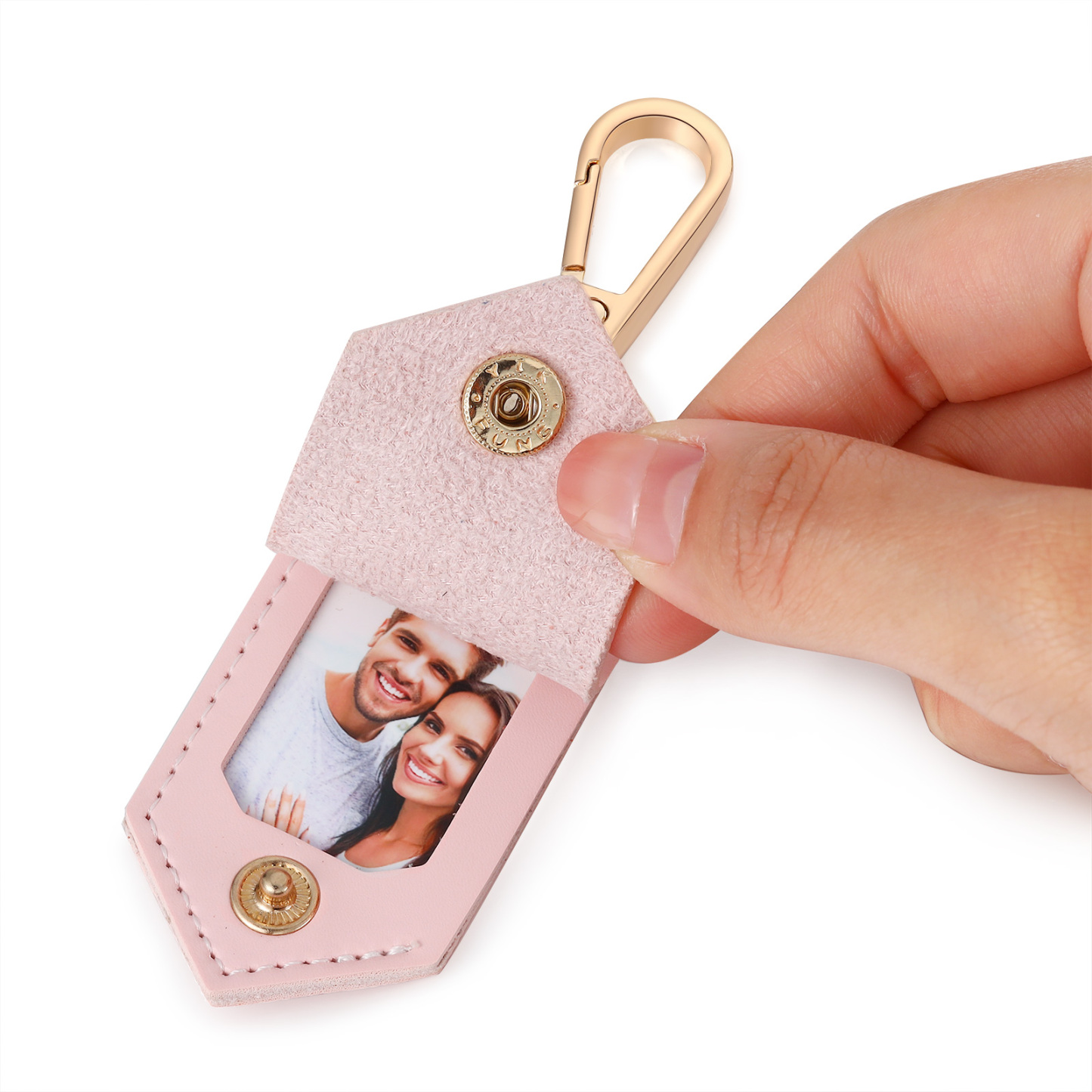Personalised Photo Keychain Customised with Text Leather Keyring Couple Keychain Gift for Him/her-Jessemade AU