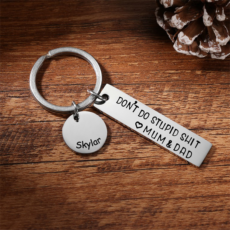 Don't Do Stupid Keychain Personalised Name Gifts for Kids-Jessemade AU