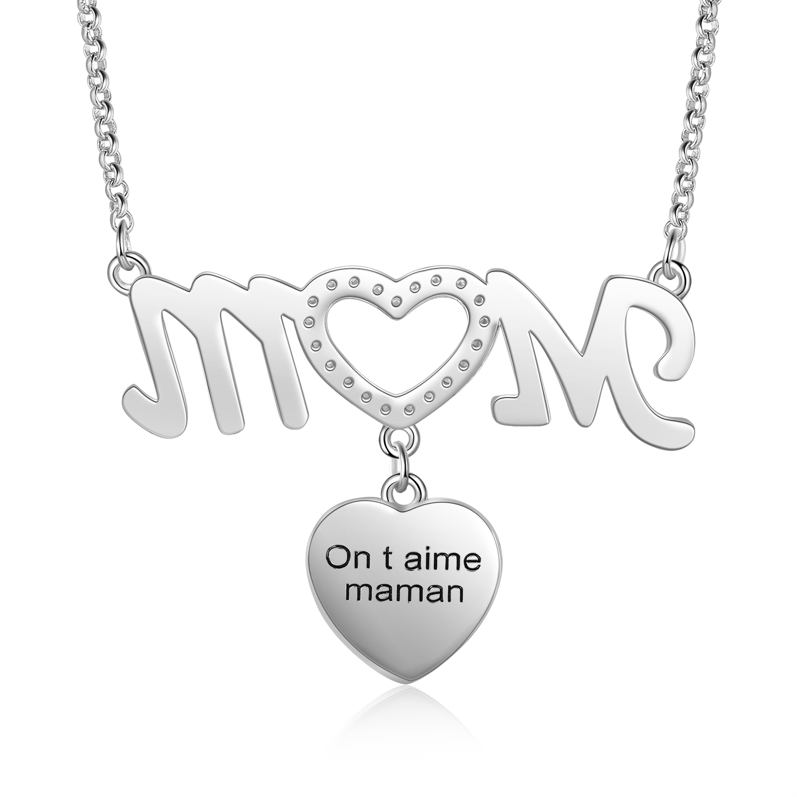 Mother's Day Gifts Personalised Mom Necklace Custom 1 Photo Heart Necklace for Mom-Jessemade AU