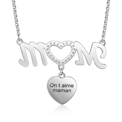 Mother's Day Gifts Personalised Mom Necklace Custom 1 Photo Heart Necklace for Mom-Jessemade AU