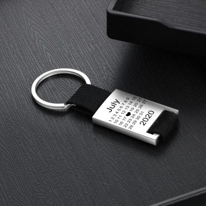 Personalised Calendar Keychain Engraved Photo Keychain Gifts For Him-Jessemade AU