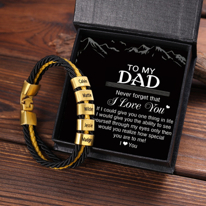 Mens Leather Bracelet Braided Layered Leather with 3 Beads Silver and Gold-Jessemade AU