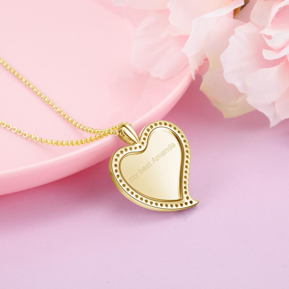 Personalised Heart Necklace Custom 1 Photo Necklace Gifts For Her-Jessemade AU