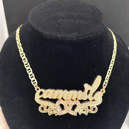 Personalised Heart Necklace Custom 1 Name Necklace Gift For Women-Jessemade AU