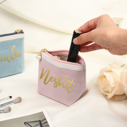 Personalised Name Cosmetic Bag Custom Makeup Bag Zipper Storage Bag Gifts for Ladies Girls-Jessemade AU