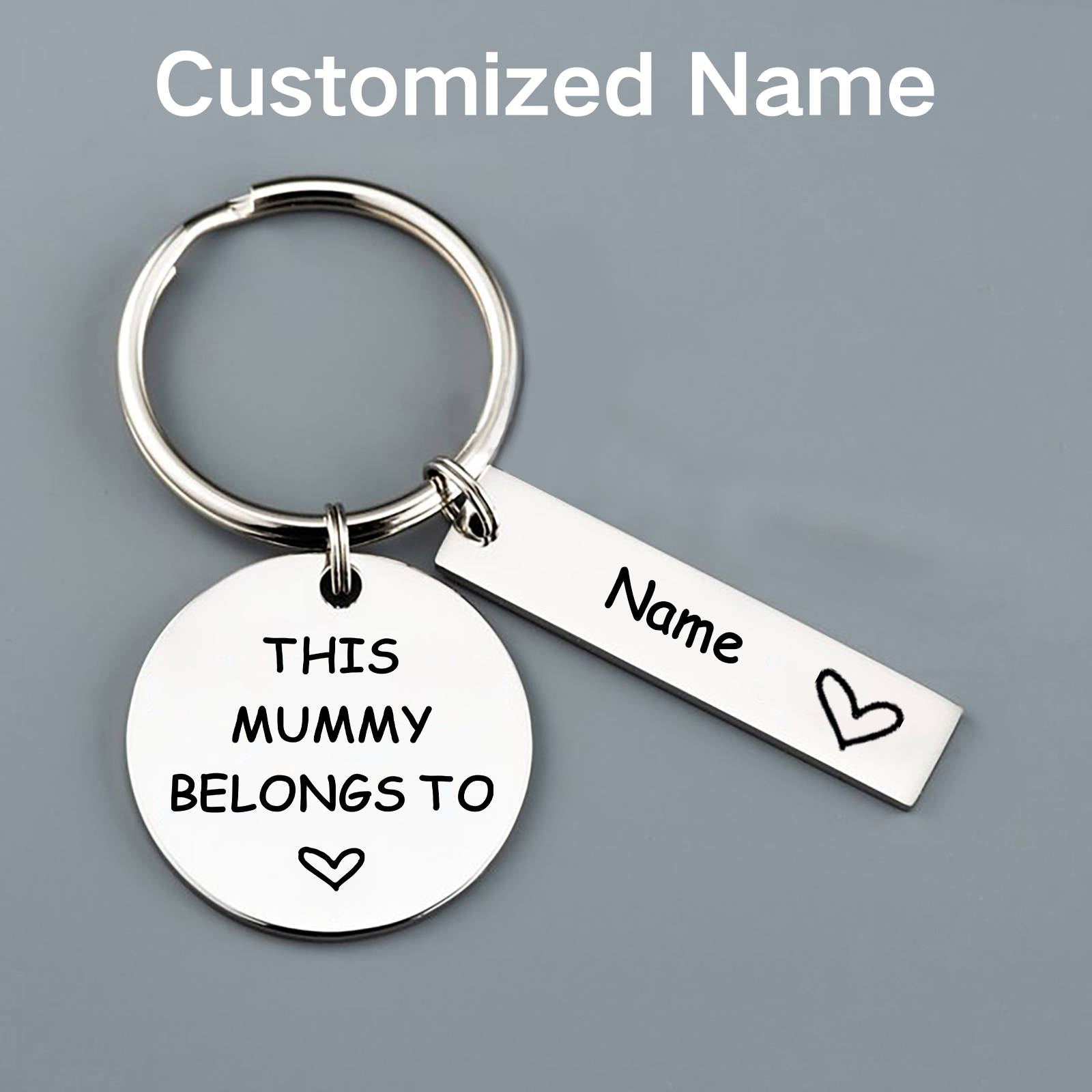 1 Name - Personalised Name Keychain Stainless Steel Keychain Special Gift for Mummy/Dad-Jessemade AU