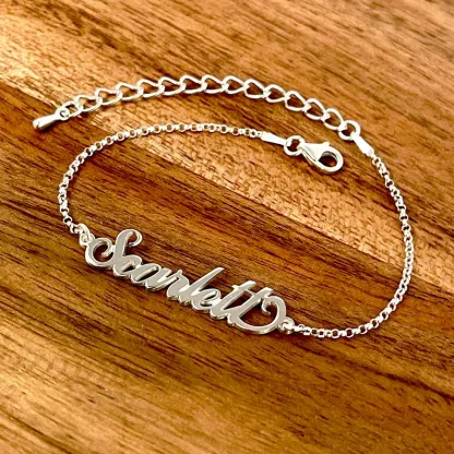 Adjustable Personalised Name Ankle Bracelet Custom 1 Name Anklet Gifts for Her-Jessemade AU