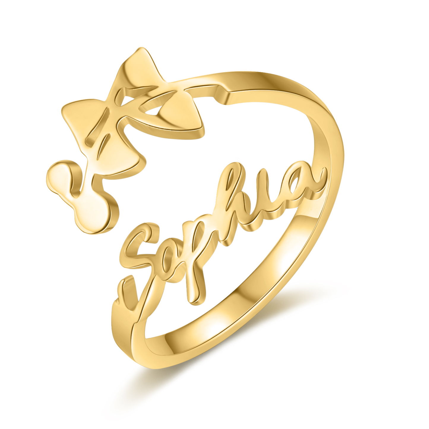 Personalised May Birth Flower Ring With Name Gifts For Her-Jessemade AU