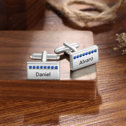 Personalised Men's Cufflinks Custom 2 Names Metal Cufflinks Copper Wedding Gift for Him-Jessemade AU
