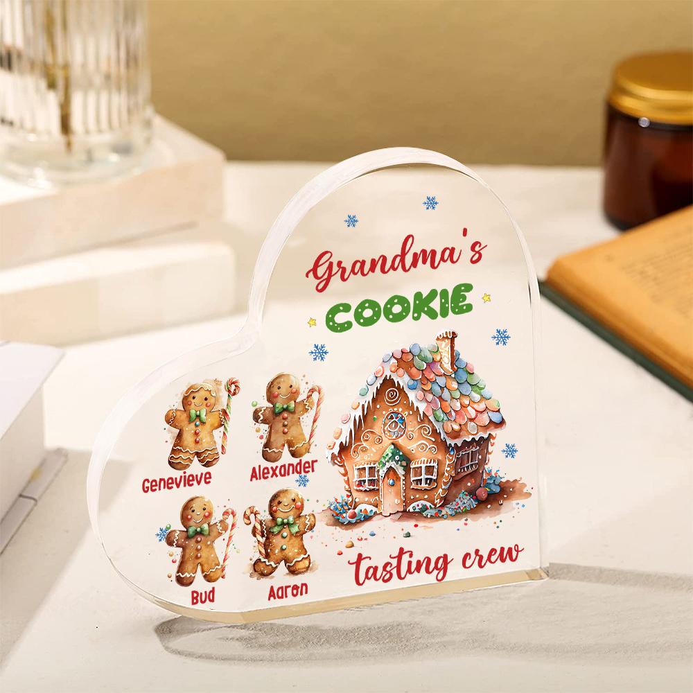 Acrylic Heart Keepsake Customised 5 Names Christmas Decor Personalised Gifts for Grandma Mum-Jessemade AU