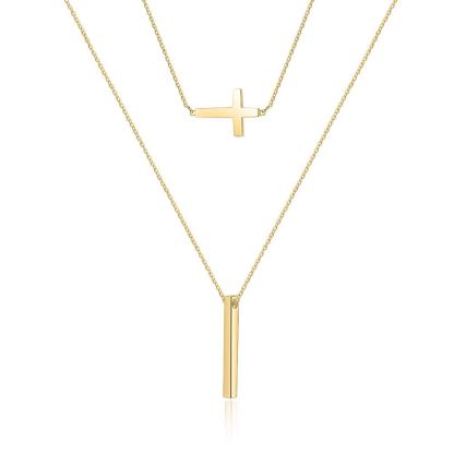 Engraved 4 Sides Vertical Bar Necklaces & Pendants-Jessemade AU