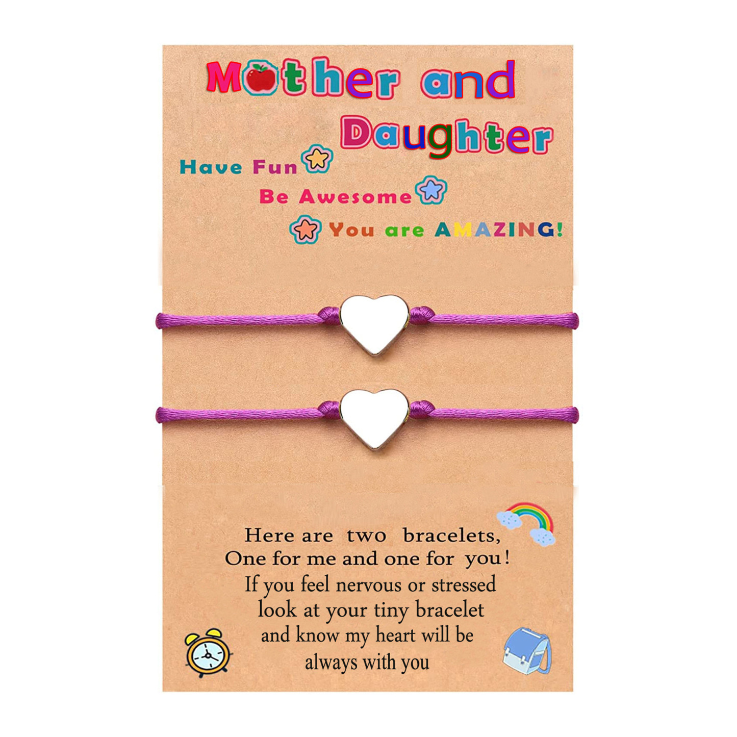 Women Bracelet Dainty Teen Heart Bracelet Back To School Adjustable Bracelet for Girls-Jessemade AU