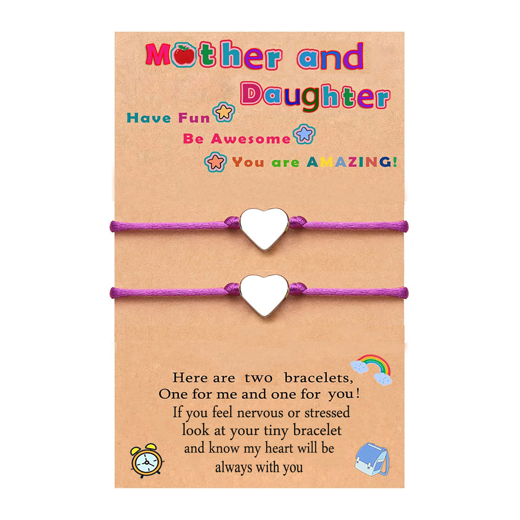 Women Bracelet Dainty Teen Heart Bracelet Back To School Adjustable Bracelet for Girls-Jessemade AU