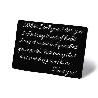 Personalised Wallet Photo Card Custom Text Wallet Insert Card Gift for Him-Jessemade AU