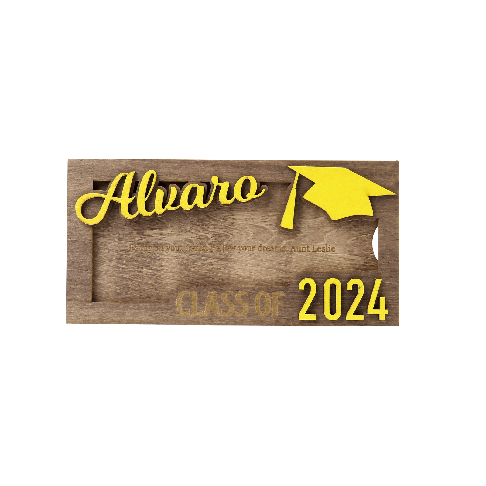 Class of 2024 Personalised Graduation Cash Clip Custom Name & Text Cash Box Creative Gifts for Her/Him-Jessemade AU