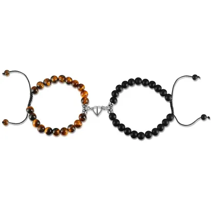 Couple Bracelets Set Magnetic Bracelet Adjustable Bracelet Valentine's Day Gift for Couples-Jessemade AU