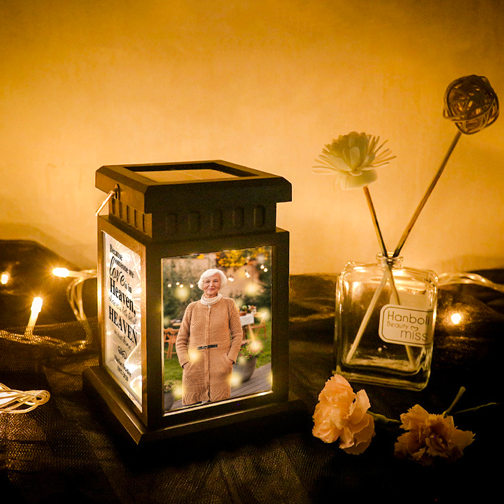 Personalised Photo Lantern Lamp Memorial Led Light Sympathy gift-Jessemade AU