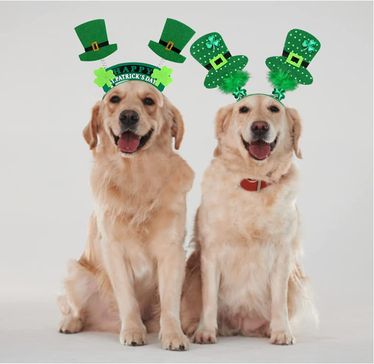 Green Headband Happy St. Patrick's Day Shamrock Headband Gift for Him/Her-Jessemade AU