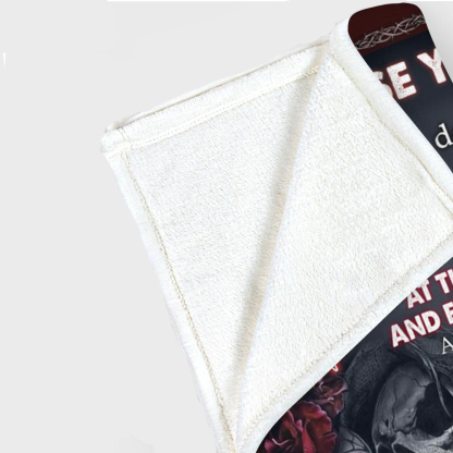 I Chose You To Do Life With Hand In Hand Side By Side, Flannel Blanket Gifts For Husband-Jessemade AU