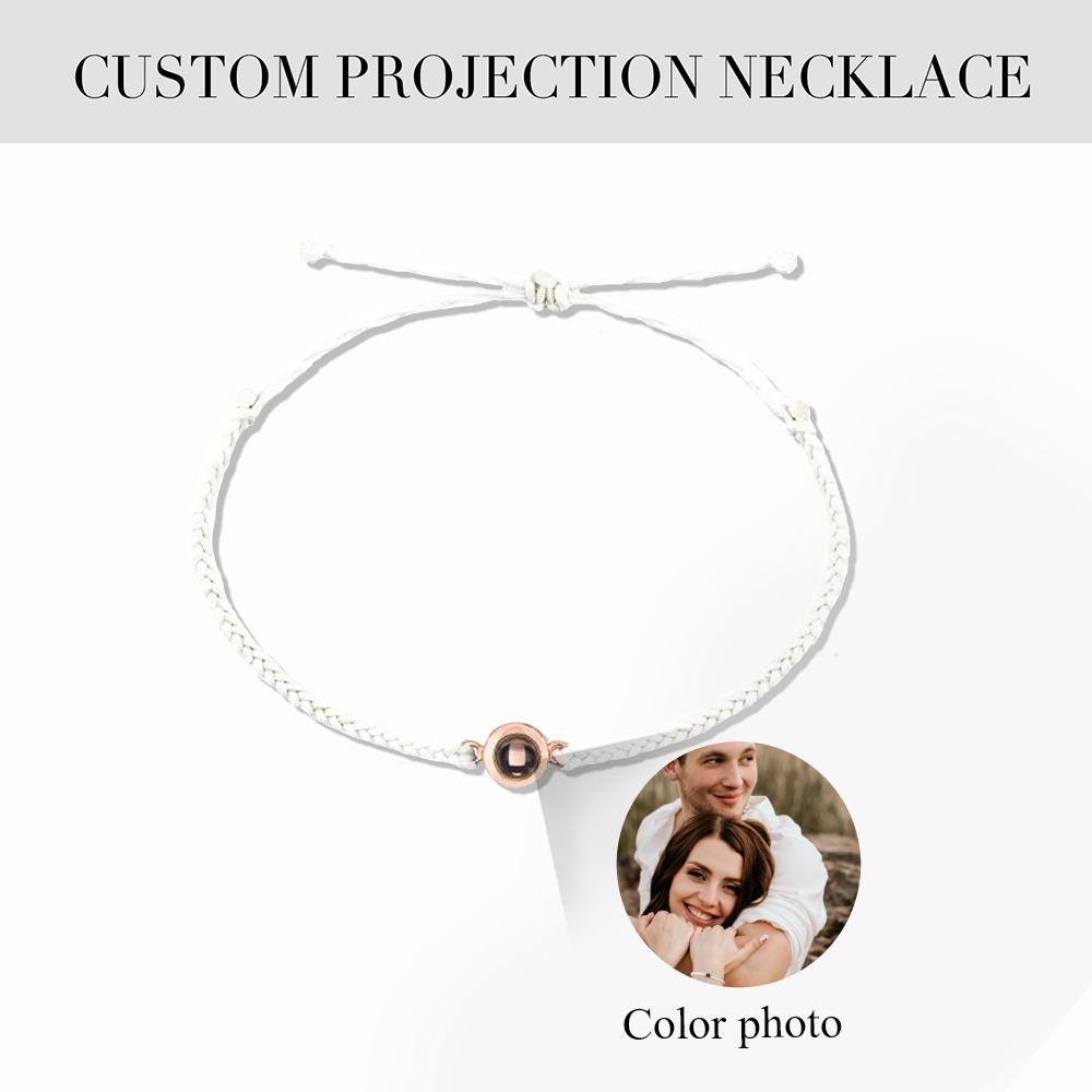 Personalised Projection Bracelet Love Style Photo Bracelet Rope Bracelet Gifts for Couple-Jessemade AU