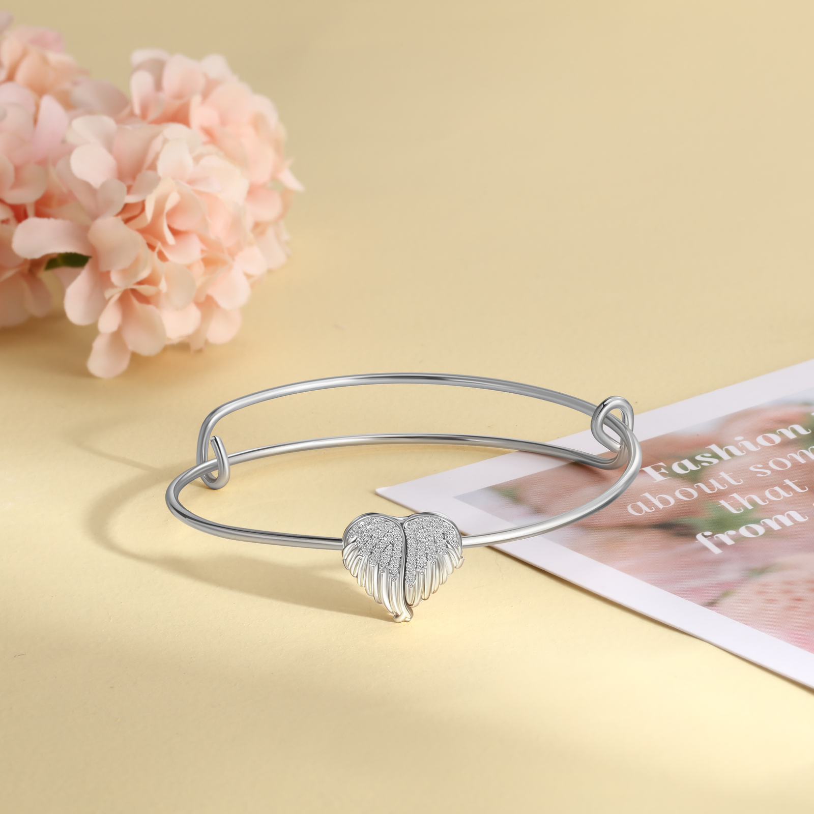 Personalised Heart Wings Photo Locket Bracelet Custom Photo Bracelet Gifts For Her-Jessemade AU