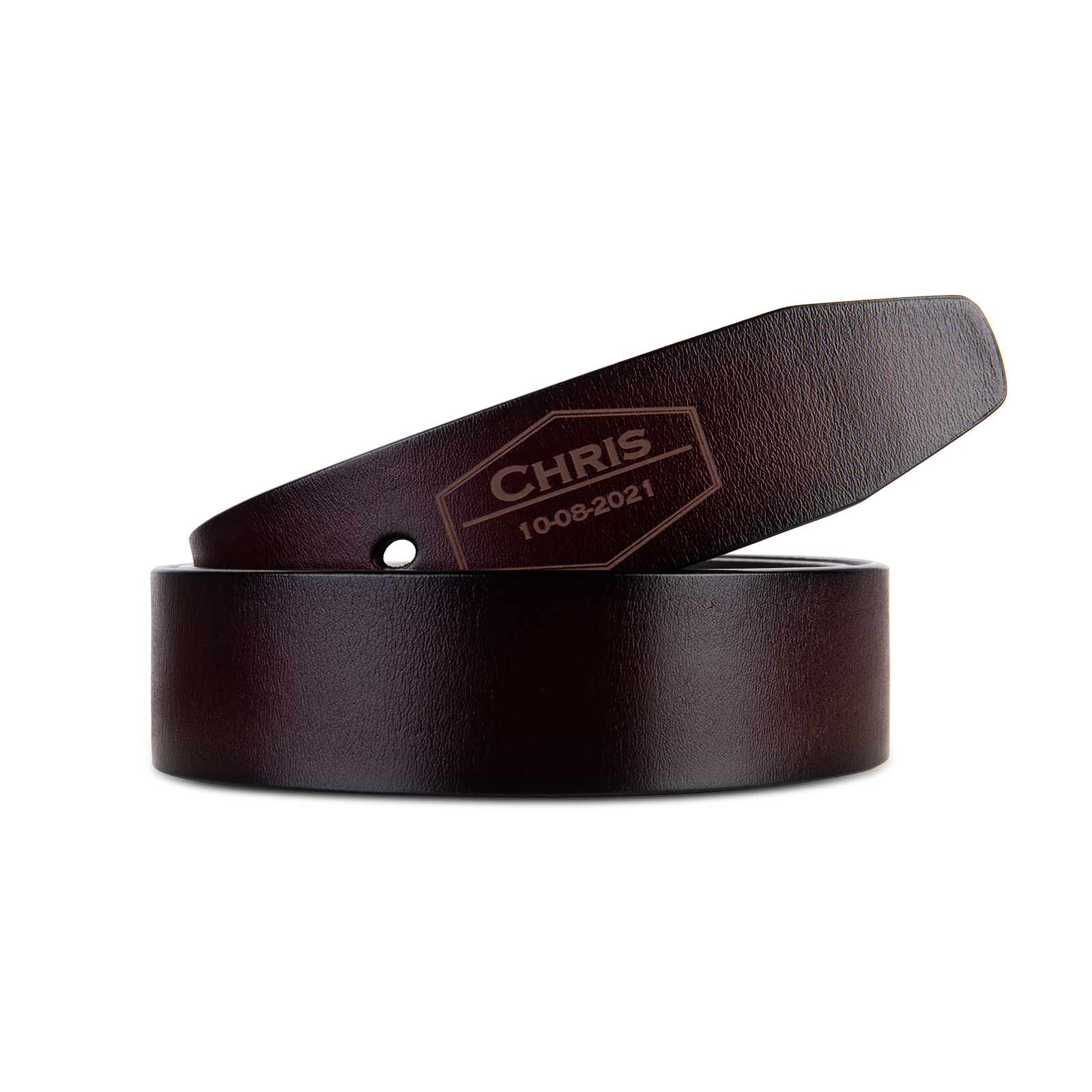 Personalised Genuine Leather Belt Engraved Names Men's Belt for Him-Jessemade AU