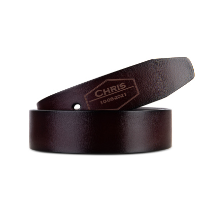 Personalised Genuine Leather Belt Engraved Names Men's Belt for Him-Jessemade AU