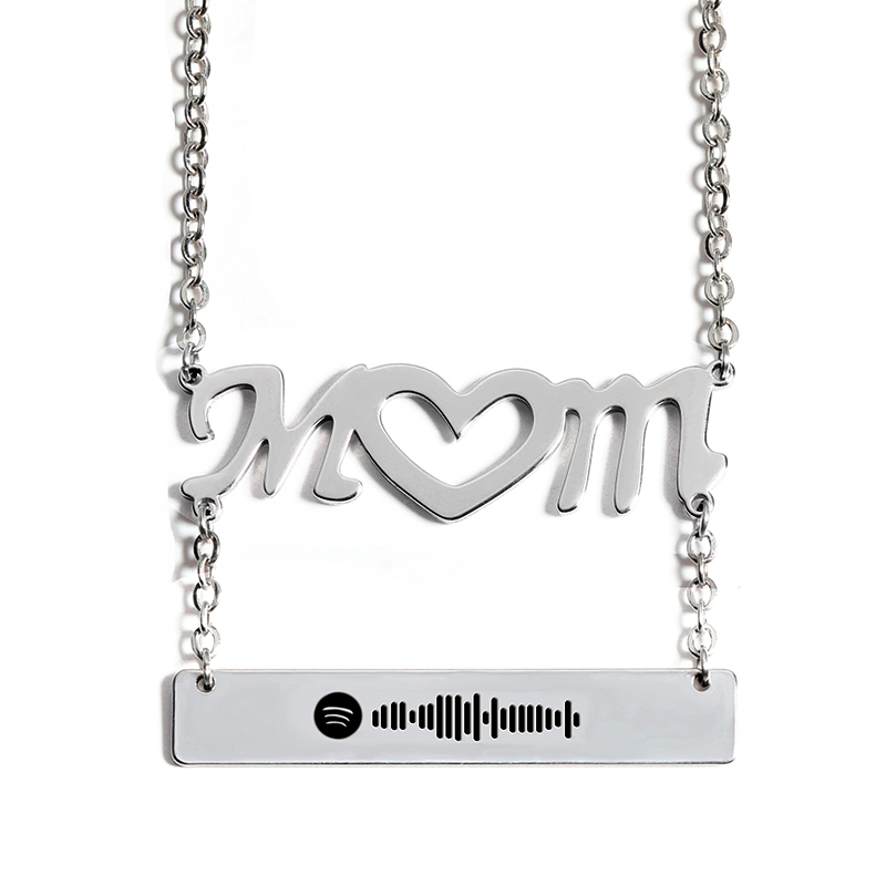Personalised Bar Necklace Custom Spotify Code Bar Necklace For Mother-Jessemade AU