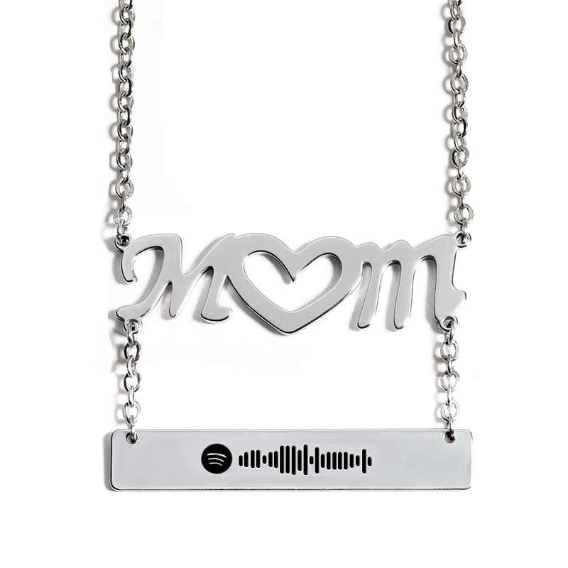 Personalised Bar Necklace Custom Spotify Code Bar Necklace For Mother-Jessemade AU