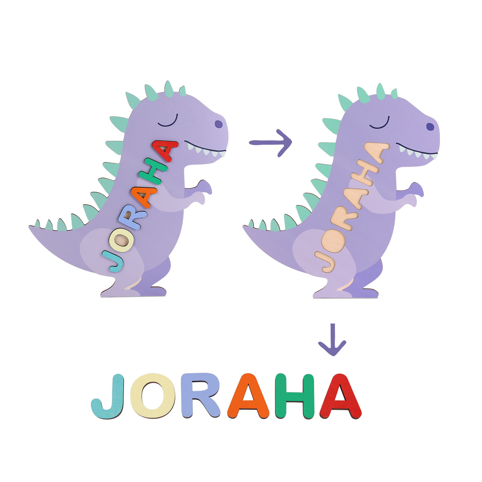 Customised Kid's Wooden Name Puzzle Toy for Toddlers Early Learning Child Toy-Jessemade AU