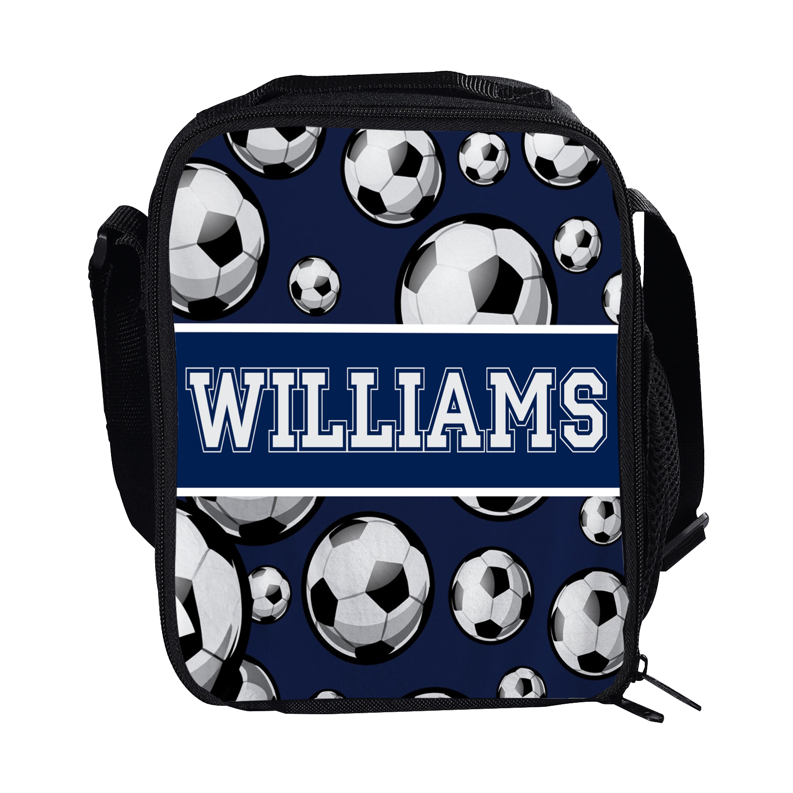 Custom Name Lunch Bag Personalised Football Pattern Lunch Box Gifts for Kids