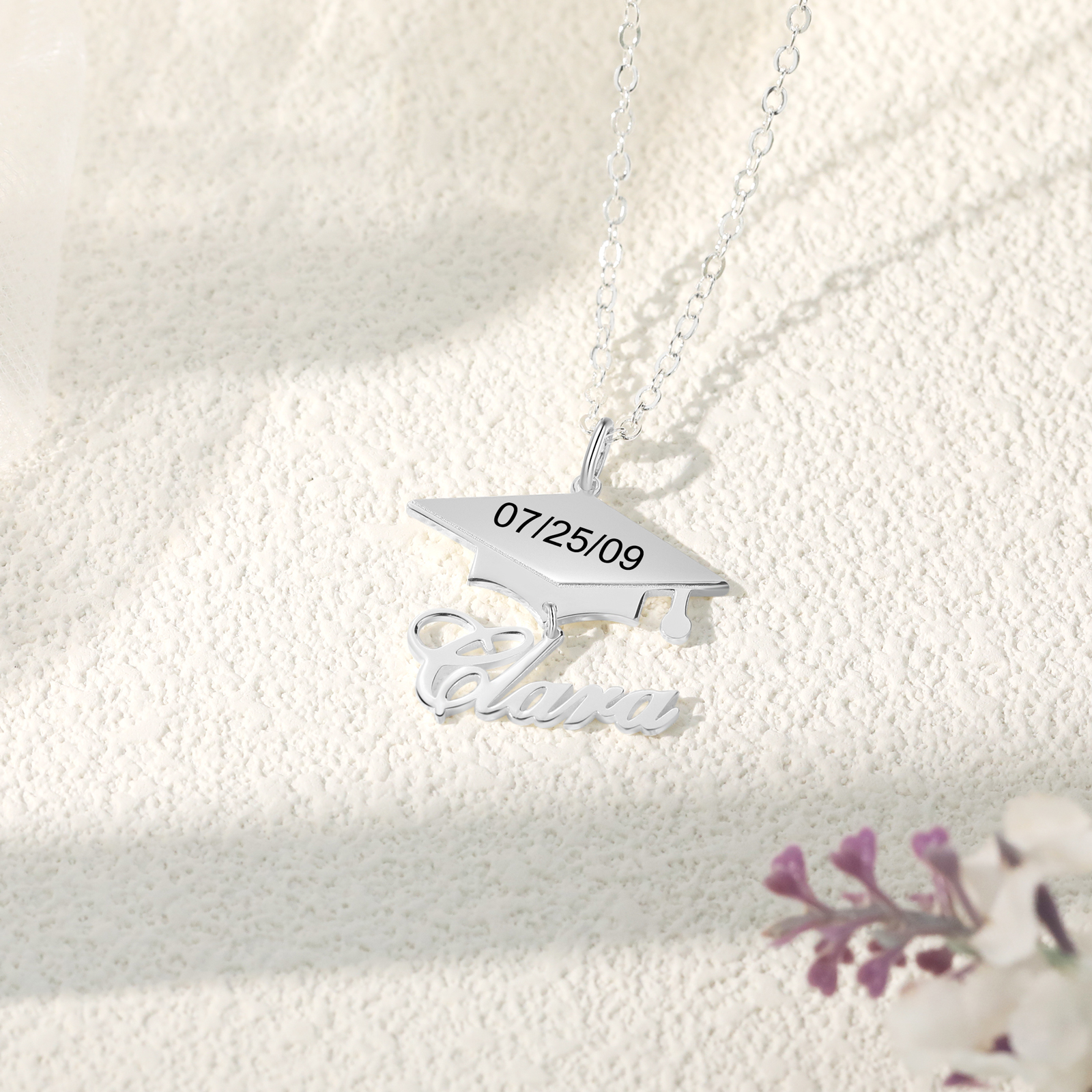 Personalised Graduation Name Necklace Bachelor Cap Necklace-Jessemade AU