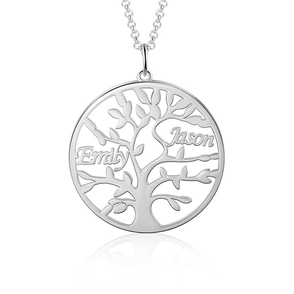 Personalised Family Tree Name Necklace Custom 2 Names Name Necklace-Jessemade AU