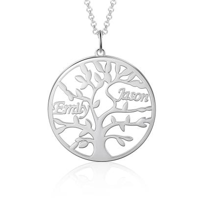 Personalised Family Tree Name Necklace Custom 2 Names Name Necklace-Jessemade AU